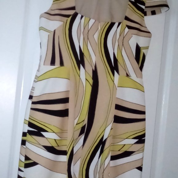 4.collective Multicolor Wave Cotton Cap Sleeve Cocktail Dress - Picture 5 of 10